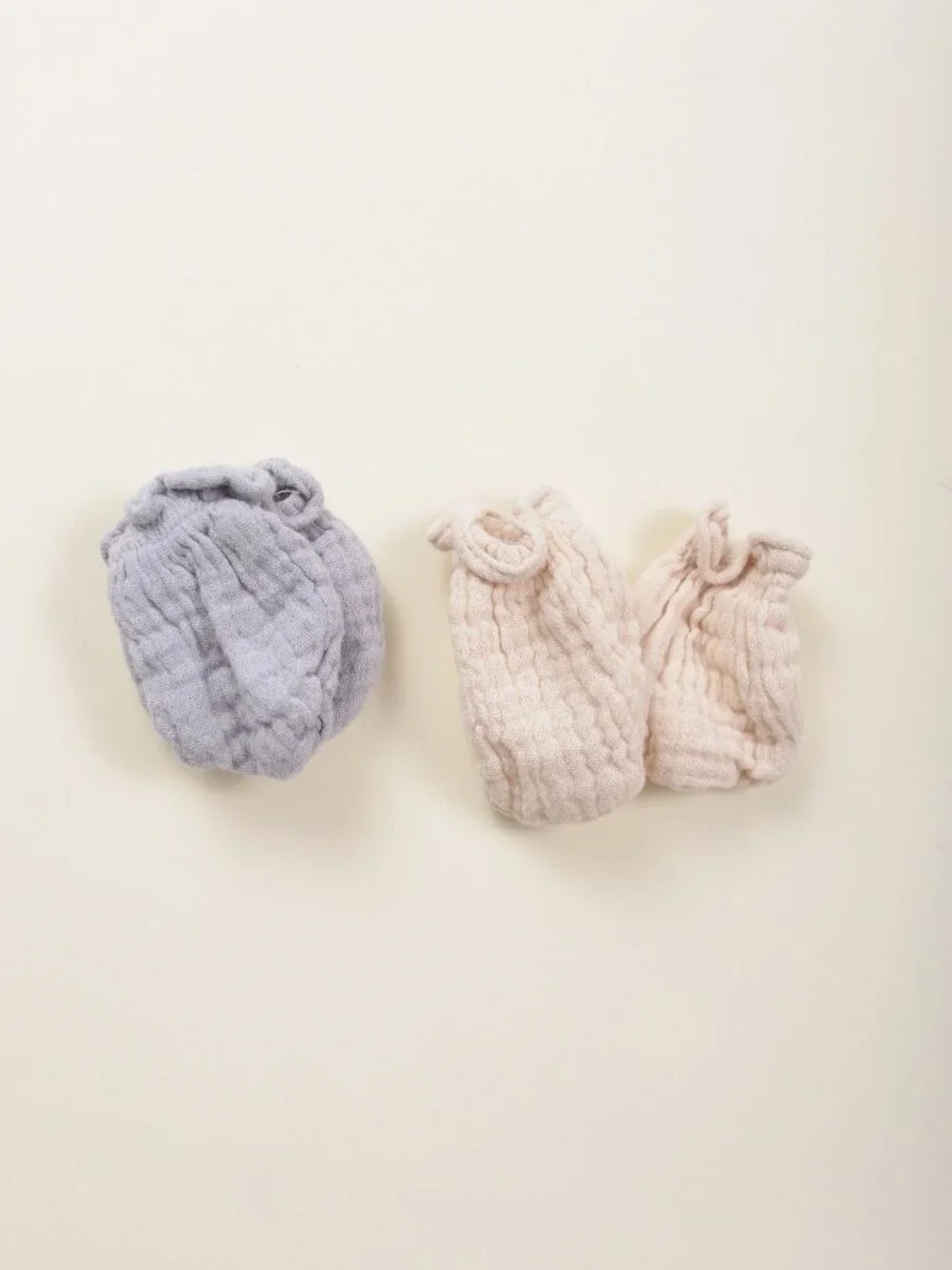 Baby Cotton Knit Gauze Mittens Bundle 6 pairs